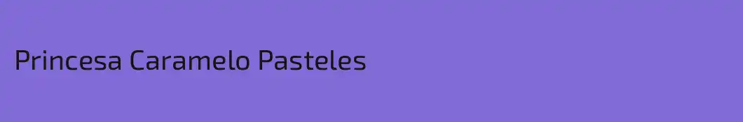 Princesa Caramelo Pasteles